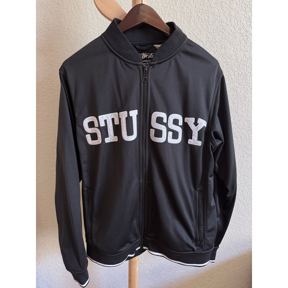 Stussy Black Varsity Bomber Jacket